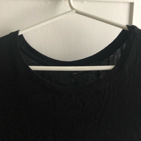 Cotton T shirt long top with long side slits - Picture 5 of 6